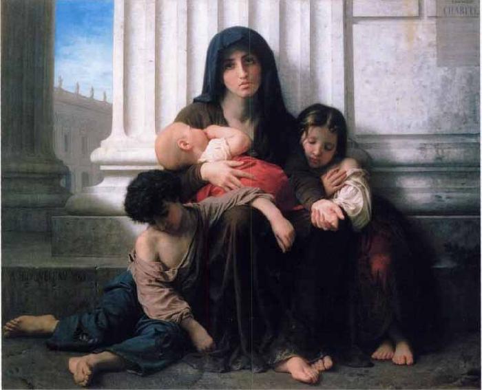 William-Adolphe Bouguereau Familia indigente oil painting picture